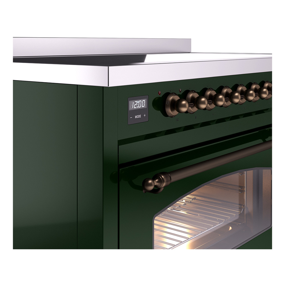 Nostalgie II 48 UPI486NMPEGB Freestanding Electric Range Range with Induction Double Oven with Triple Glass Door with Bronze knobs UPI486NMPEGB