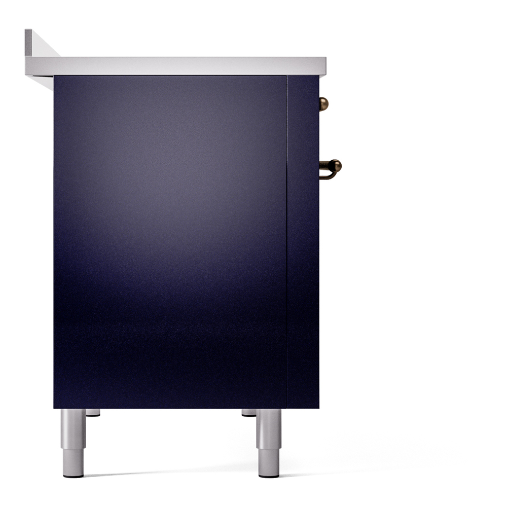 Nostalgie II 48 UPI486NMPMBB Freestanding Electric Range Range with Induction Double Oven with Triple Glass Door with Bronze knobs UPI486NMPMBB