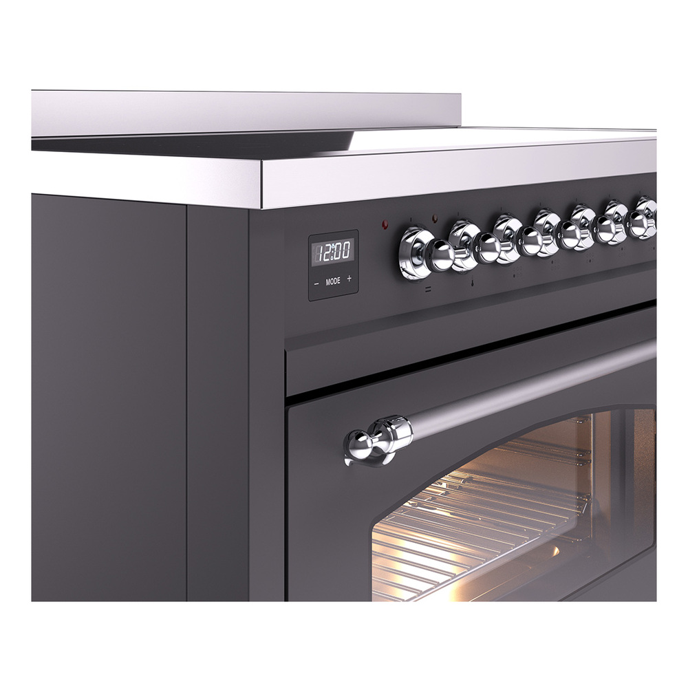 Nostalgie II 48 UPI486NMPMGC Freestanding Electric Range Range with Induction Double Oven with Triple Glass Door with Chrome knobs UPI486NMPMGC