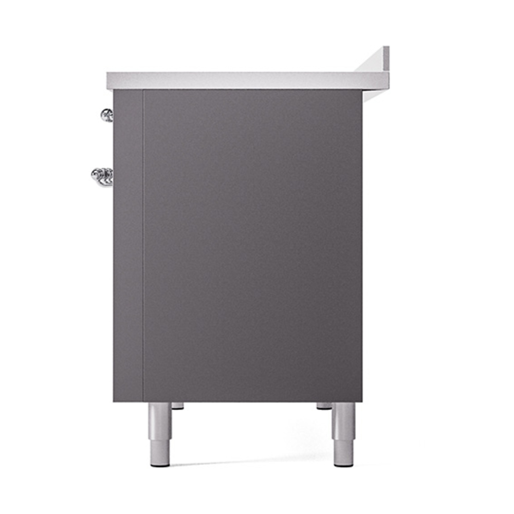 Nostalgie II 48 UPI486NMPMGC Freestanding Electric Range Range with Induction Double Oven with Triple Glass Door with Chrome knobs UPI486NMPMGC