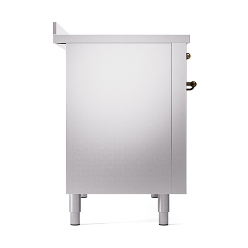 Nostalgie II 48 UPI486NMPSSB Freestanding Electric Range Range with Induction Double Oven with Triple Glass Door with Bronze knobs UPI486NMPSSB