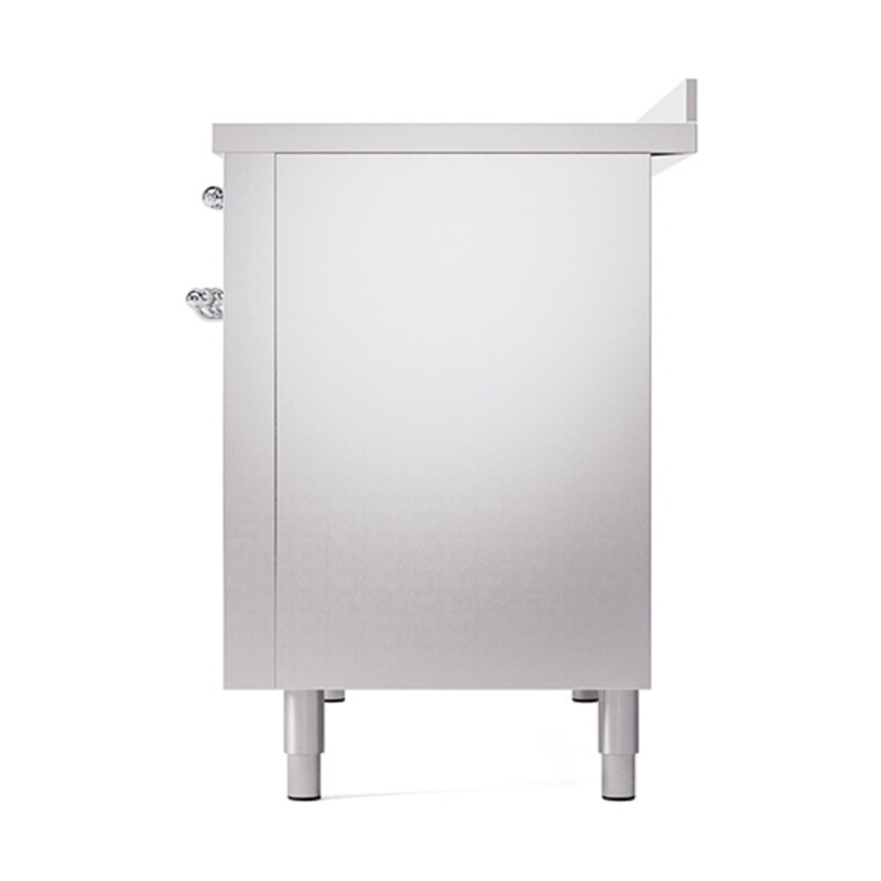 Nostalgie II 48 UPI486NMPSSC Freestanding Electric Range Range with Induction Double Oven with Triple Glass Door with Chrome knobs UPI486NMPSSC