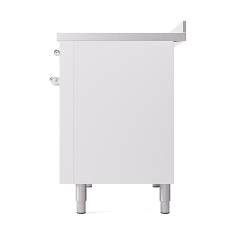 Nostalgie II 48 UPI486NMPWHC Freestanding Electric Range Range with Induction Double Oven with Triple Glass Door with Chrome knobs UPI486NMPWHC