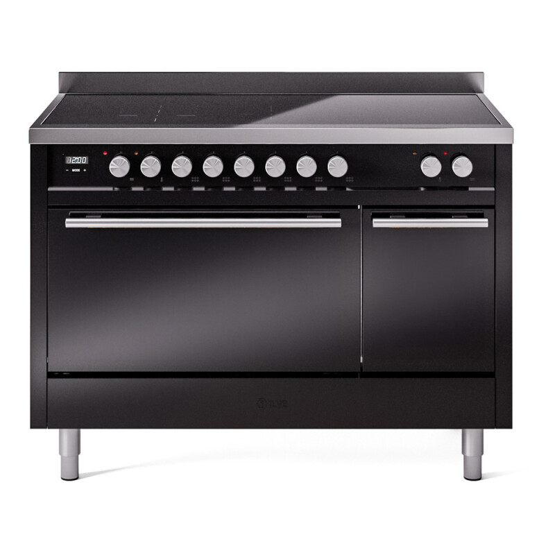 Professional Plus II 48 UPI486QMPBK Freestanding Electric Range Range with Induction Double Oven with Solid Door with Stainless Steel knobs UPI486QMPBK
