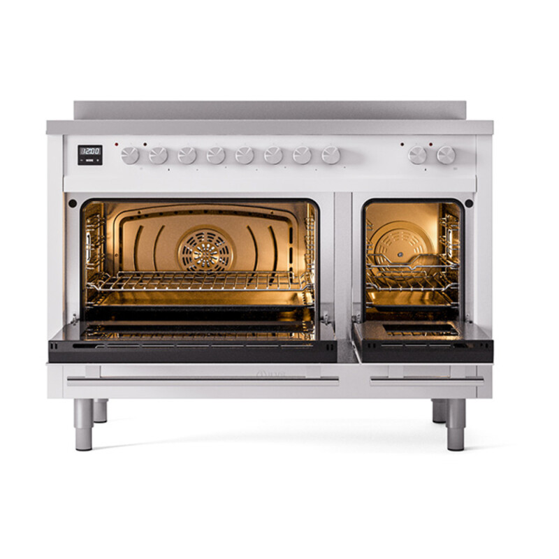 Professional Plus II 48 UPI486QMPRA Freestanding Electric Range Range with Induction Double Oven with Solid Door with Stainless Steel knobs UPI486QMPRA