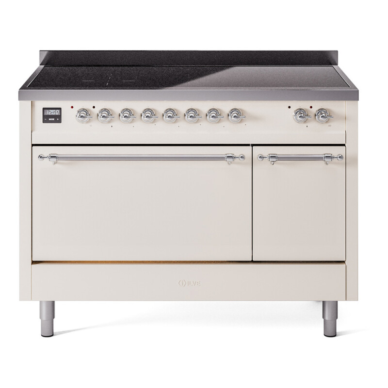 Nostalgie II 48 UPI486QNMPAWC Freestanding Electric Range Range with Induction Double Oven with Solid Door with Chrome knobs UPI486QNMPAWC