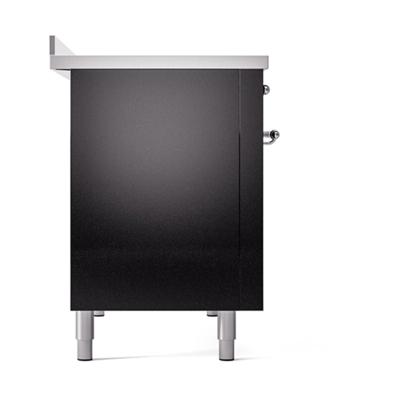 Nostalgie II 48 UPI486QNMPBKC Freestanding Electric Range Range with Induction Double Oven with Solid Door with Chrome knobs UPI486QNMPBKC