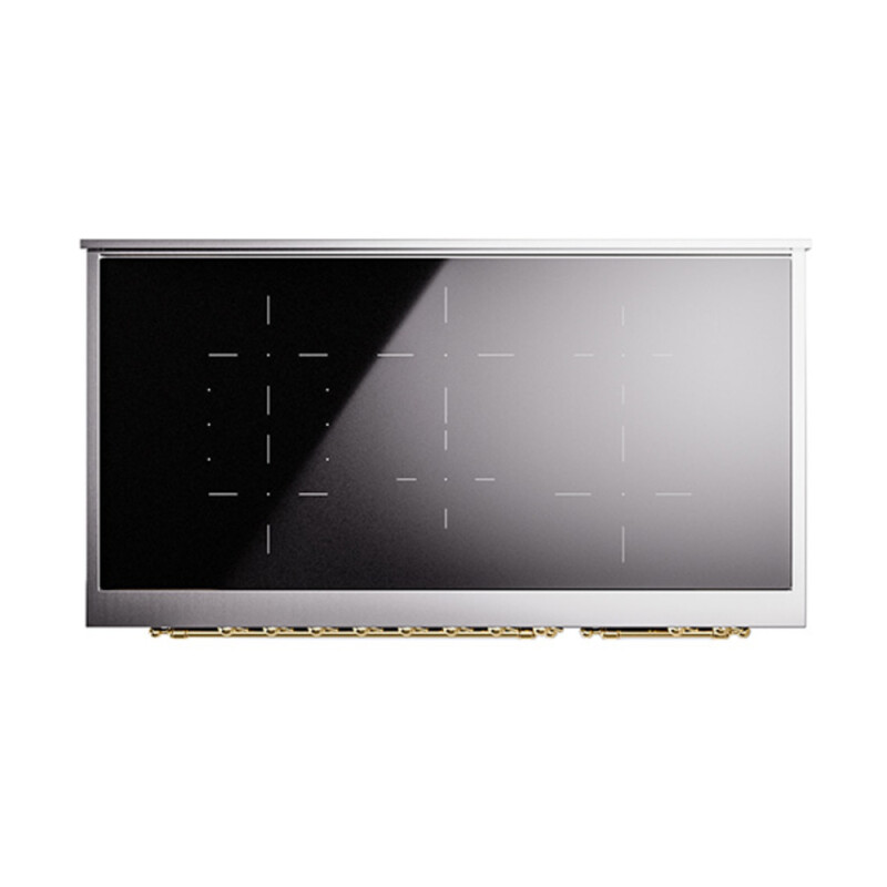 Nostalgie II 48 UPI486QNMPMBG Freestanding Electric Range Range with Induction Double Oven with Solid Door with Brass knobs UPI486QNMPMBG