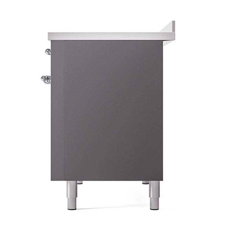 Nostalgie II 48 UPI486QNMPMGC Freestanding Electric Range Range with Induction Double Oven with Solid Door with Chrome knobs UPI486QNMPMGC