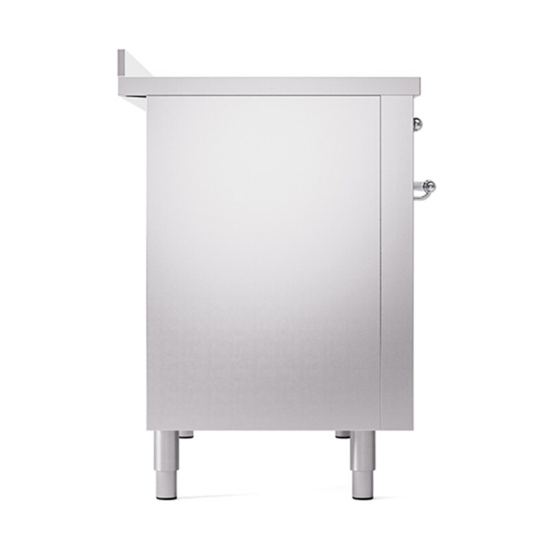 Nostalgie II 48 UPI486QNMPSSC Freestanding Electric Range Range with Induction Double Oven with Solid Door with Chrome knobs UPI486QNMPSSC