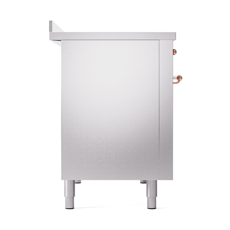 Nostalgie II 48 UPI486QNMPSSP Freestanding Electric Range Range with Induction Double Oven with Solid Door with Copper knobs UPI486QNMPSSP