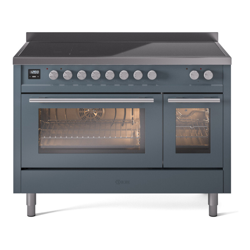 Professional Plus II 48 UPI486WMPBG Freestanding Electric Range Range with Induction Double Oven with Triple Glass Door with Stainless Steel knobs UPI486WMPBG