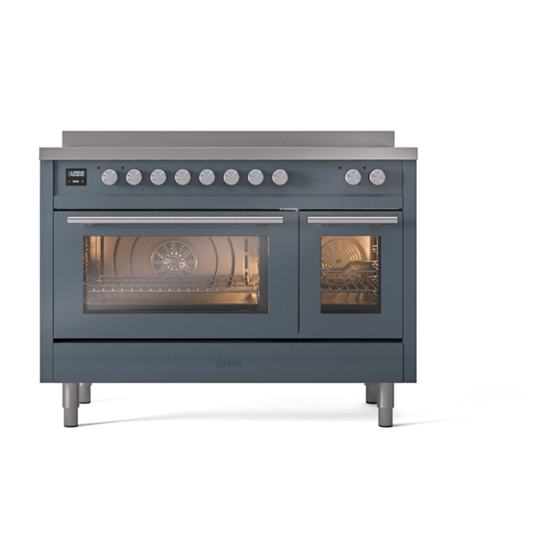 Professional Plus II 48 UPI486WMPBG Freestanding Electric Range Range with Induction Double Oven with Triple Glass Door with Stainless Steel knobs UPI486WMPBG