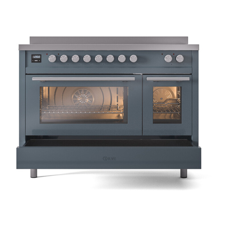 Professional Plus II 48 UPI486WMPBG Freestanding Electric Range Range with Induction Double Oven with Triple Glass Door with Stainless Steel knobs UPI486WMPBG
