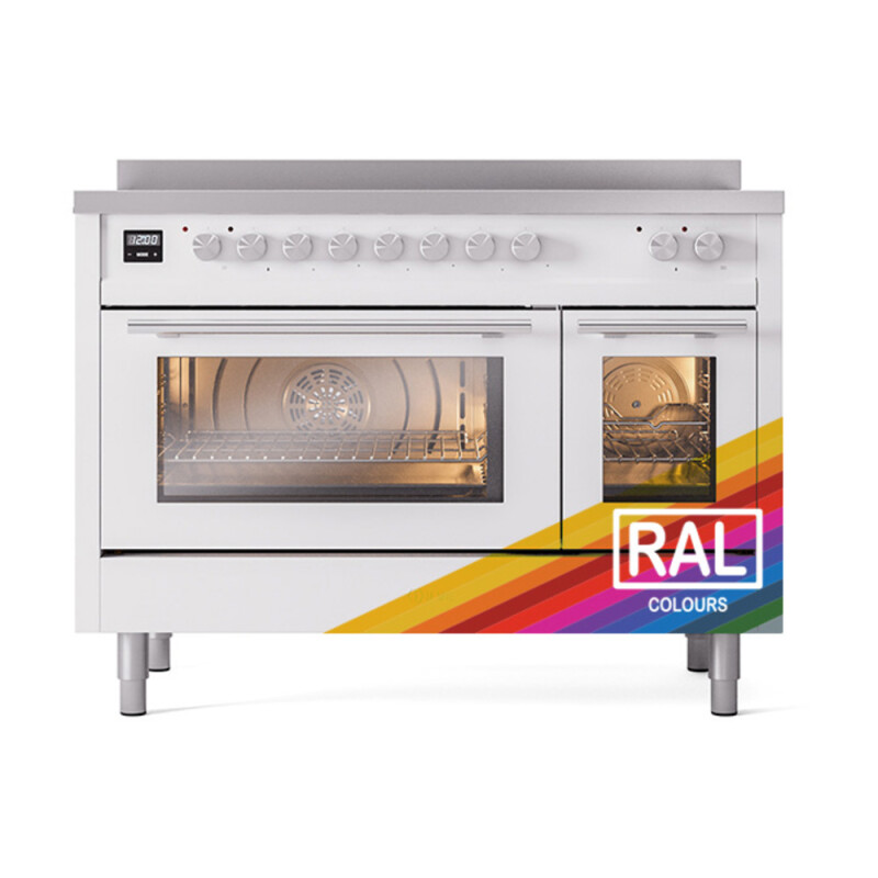 Professional Plus II 48 UPI486WMPRA Freestanding Electric Range Range with Induction Double Oven with Triple Glass Door with Stainless Steel knobs UPI486WMPRA