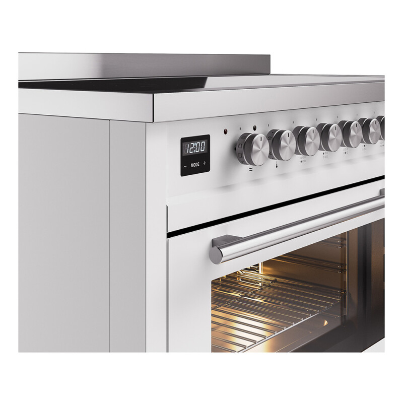 Professional Plus II 48 UPI486WMPWH Freestanding Electric Range Range with Induction Double Oven with Triple Glass Door with Stainless Steel knobs UPI486WMPWH
