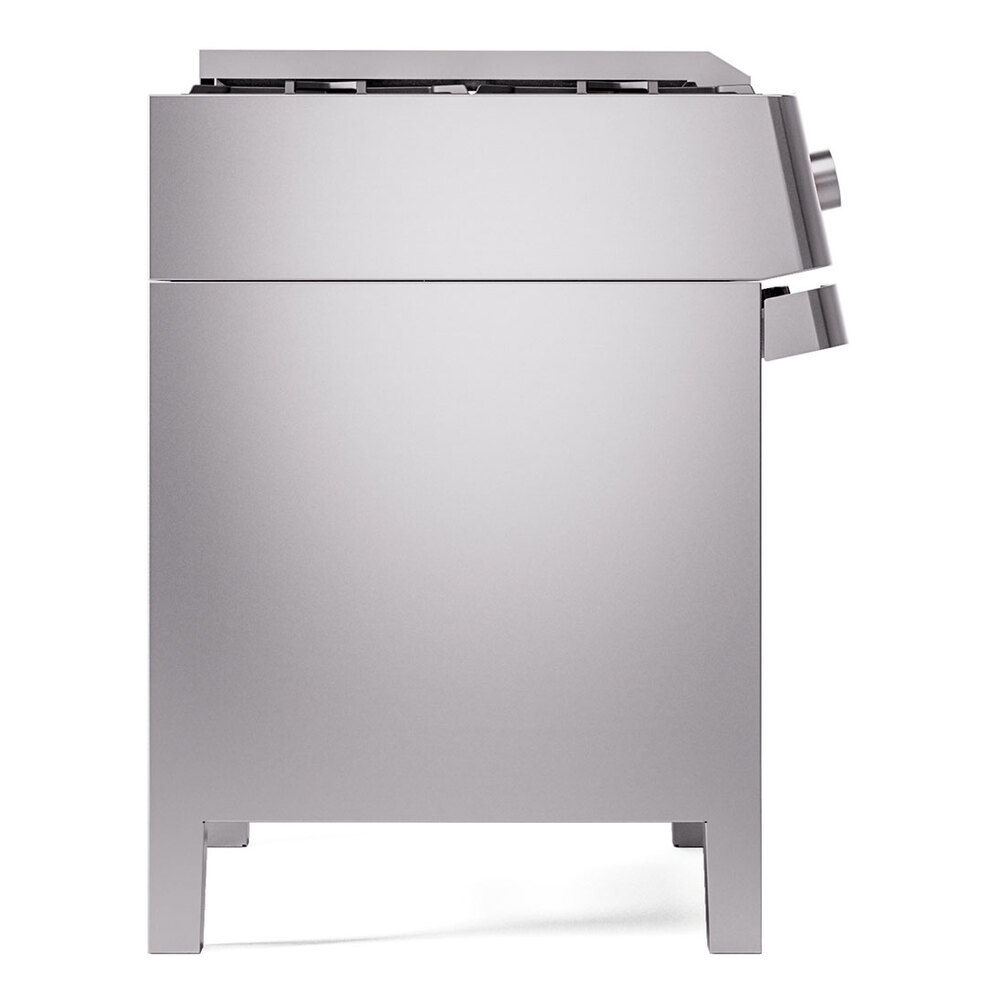 Panoramagic 36 UPM09FDS3SS Freestanding Dual Fuel Range with 6 Sealed Burners with Griddle Single Oven with Triple Glass Door with Satin knobs UPM09FDS3SS