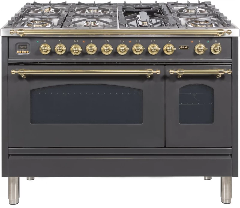 Nostalgie Series 48" Dual Fuel Liquid Propane Freestanding Range UPN120FDMPMLP