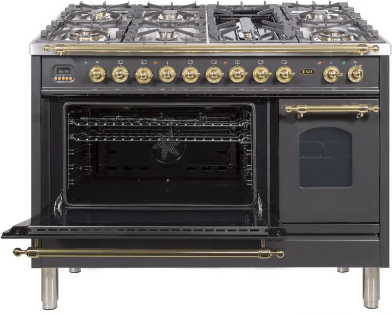 Nostalgie Series 48" Dual Fuel Liquid Propane Freestanding Range UPN120FDMPMLP