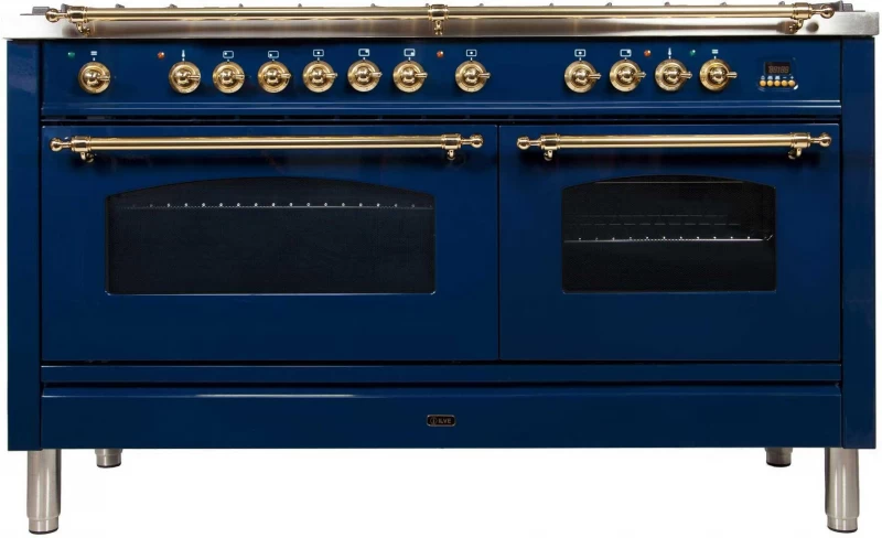 Nostalgie Series 60" Dual Fuel Natural Gas Freestanding Range UPN150FDMPB