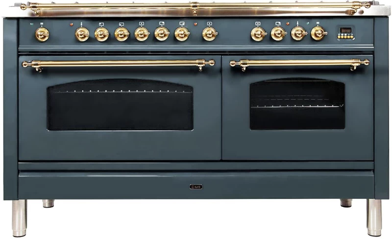 Nostalgie Series 60" Dual Fuel Natural Gas Freestanding Range UPN150FDMPB