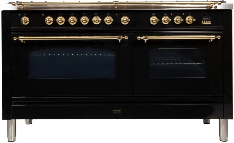 Nostalgie Series 60" Dual Fuel Natural Gas Freestanding Range UPN150FDMPB
