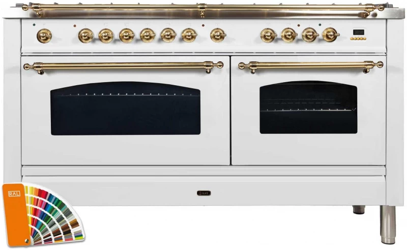Nostalgie Series 60" Dual Fuel Natural Gas Freestanding Range UPN150FDMPB