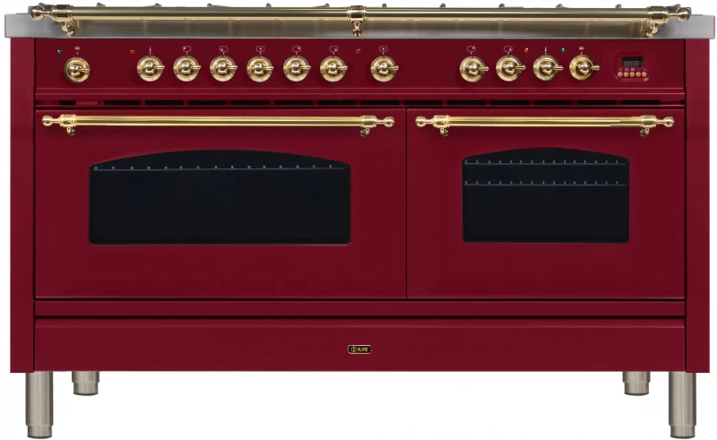 Nostalgie Series 60" Dual Fuel Natural Gas Freestanding Range UPN150FDMPRB