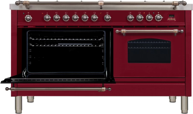 Nostalgie Series 60" Dual Fuel Natural Gas Freestanding Range UPN150FDMPRBY