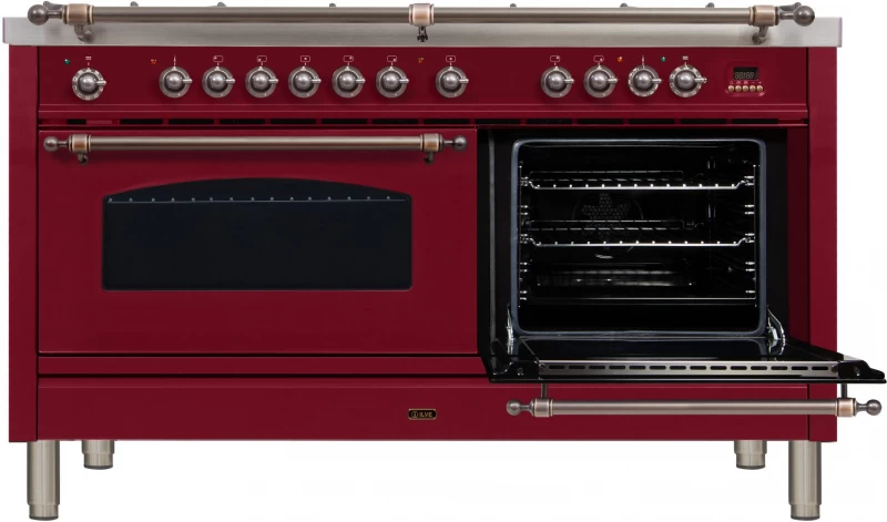 Nostalgie Series 60" Dual Fuel Natural Gas Freestanding Range UPN150FDMPRBY