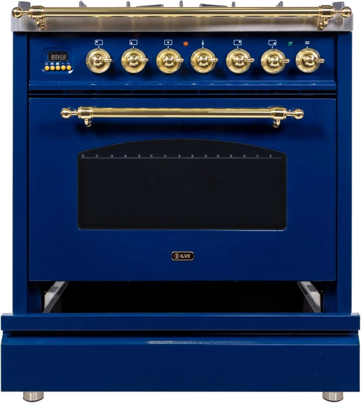 Nostalgie Series 30" Dual Fuel Natural Gas Freestanding Range UPN76DMPBL