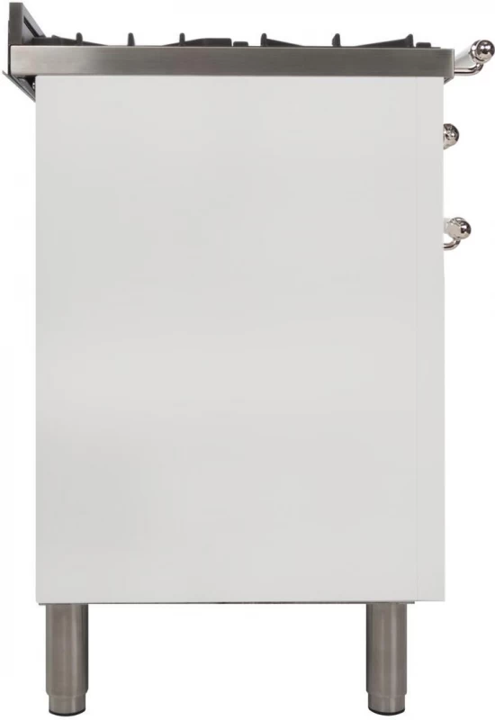 Nostalgie Series 36 inch Freestanding All Gas Range with Natural Gas, 5 Sealed Burners, Griddle, 3.55 cu. ft. Total Oven Capacity, Convection Oven, Storage Drawer, with Chrome Trim UPN90FDVGGBX