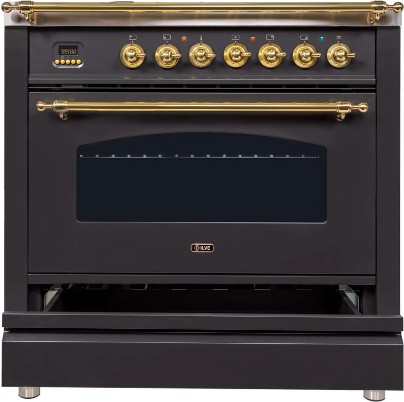 Nostalgie Series 36" Liquid Propane Freestanding Range UPN90FDVGGMLP