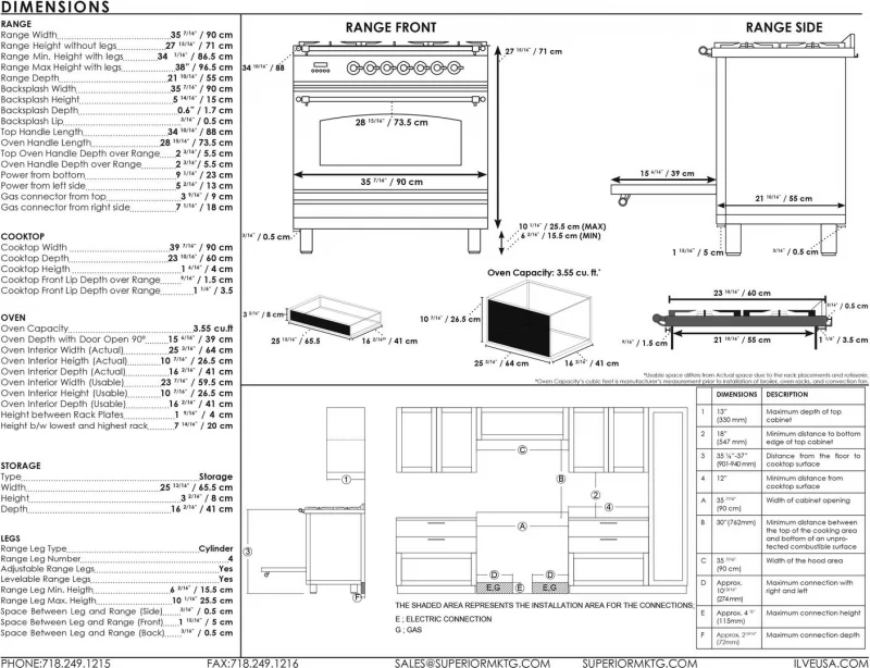 Nostalgie Series 36" Natural Gas Freestanding Range UPN90FDVGGRALX