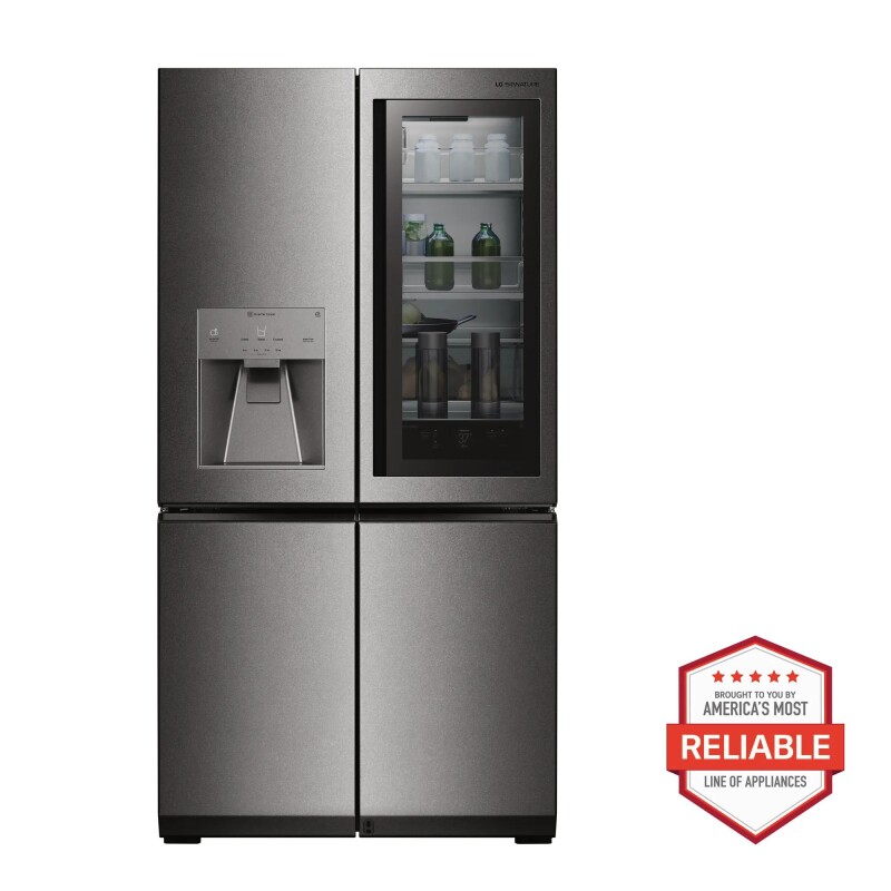 LG Signature LG SIGNATURE 23 cu. ft. Smart wi-fi Enabled InstaView™ Door-in-Door® Counter-Depth Refrigerator Textured Steel URNTC2306N Picture 1