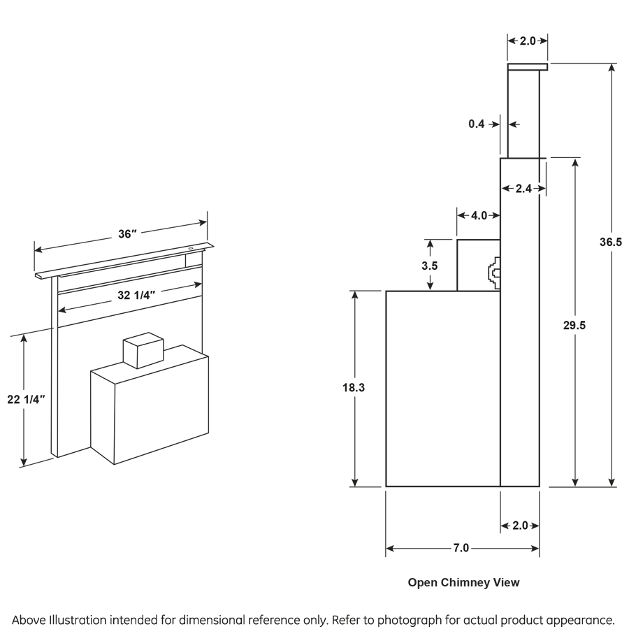 Universal 36" Telescopic Downdraft System UVD6361SPSS