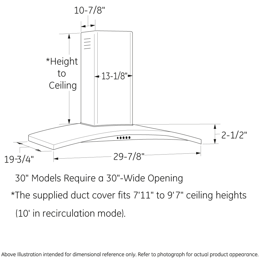 30" Wall-Mount Chimney Hood UVW7301SWSS