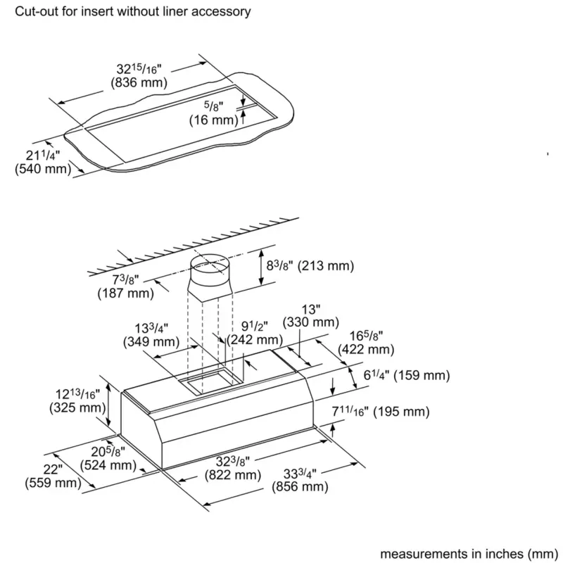 Professional Low-Profile Wall Hood VCIN36GWS