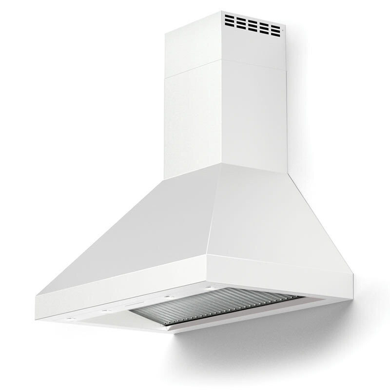 36 inch Designer Chimney Wall Hood with 600 CFM, Stainless Steel Baffle Filters, LED Lighting VECHW36GW