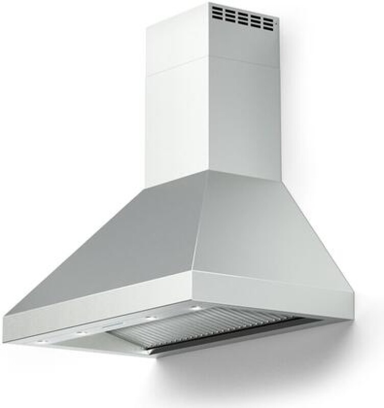 48 inch Designer Chimney Wall Hood with 1200 CFM, Stainless Steel Baffle Filters, LED Lighting VECHW48GSS