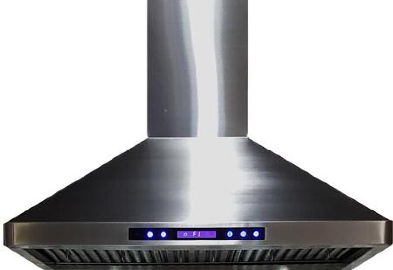 36 inch Chimney Wall Hood with 600 CFM, Stainless Steel Baffle Filters, LED Lighting, Remote Controller VEHOOD36CH