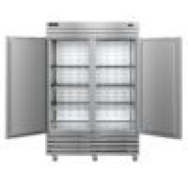Freezer, Two Section Upright, Full Stainless Doors with Locks VF2AFS