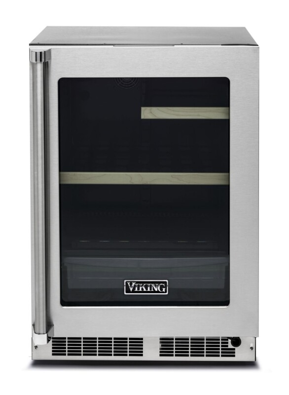Viking 24" Glass Door Undercounter Refrigerator Stainless Steel VRUI5241GSS Picture 1