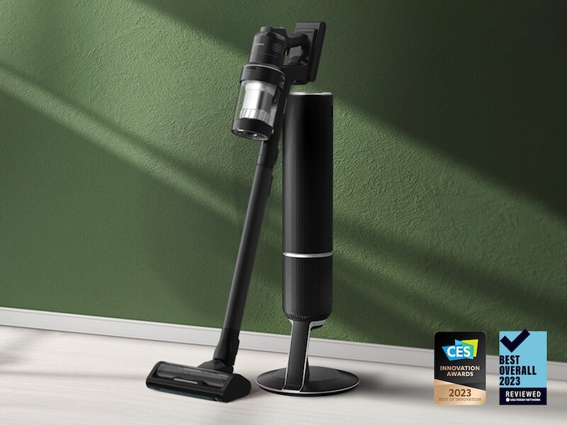 Bespoke Jet AI Cordless Stick Vacuum with All-in-One Clean Station in Satin Black VS28C9762UK