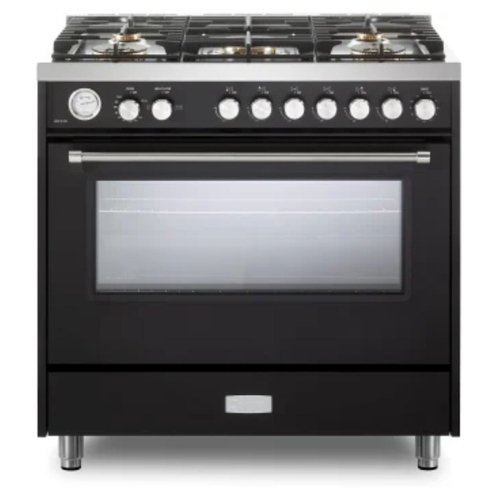 36 inch Ultima Collection Freestanding Gas Range with 5 Sealed SABAF Brass Burners, 5 cu. ft. Oven Capacity, Temperature Gauge VUFSGG365E