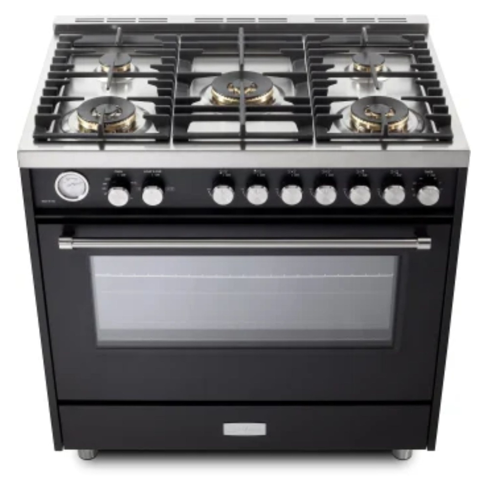 36 inch Ultima Collection Freestanding Gas Range with 5 Sealed SABAF Brass Burners, 5 cu. ft. Oven Capacity, Temperature Gauge VUFSGG365E
