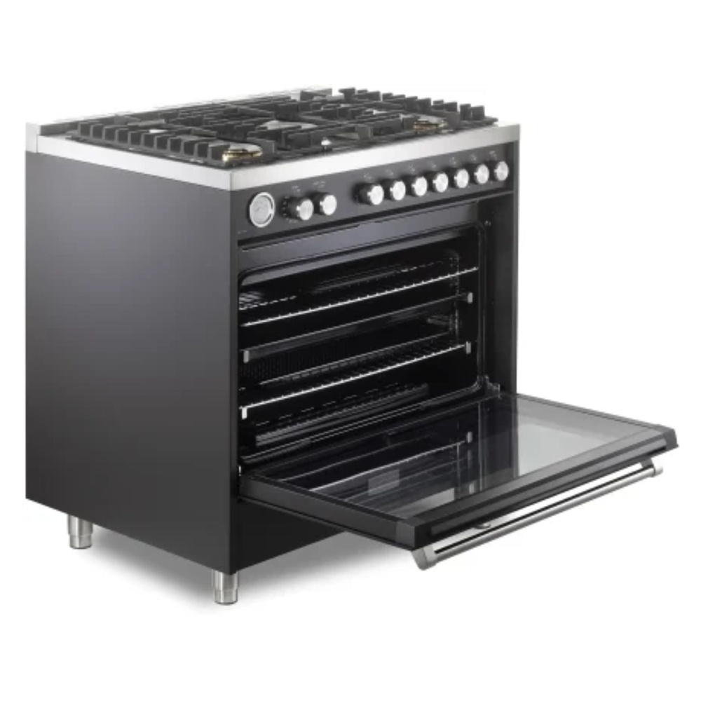 36 inch Ultima Collection Freestanding Gas Range with 5 Sealed SABAF Brass Burners, 5 cu. ft. Oven Capacity, Temperature Gauge VUFSGG365E