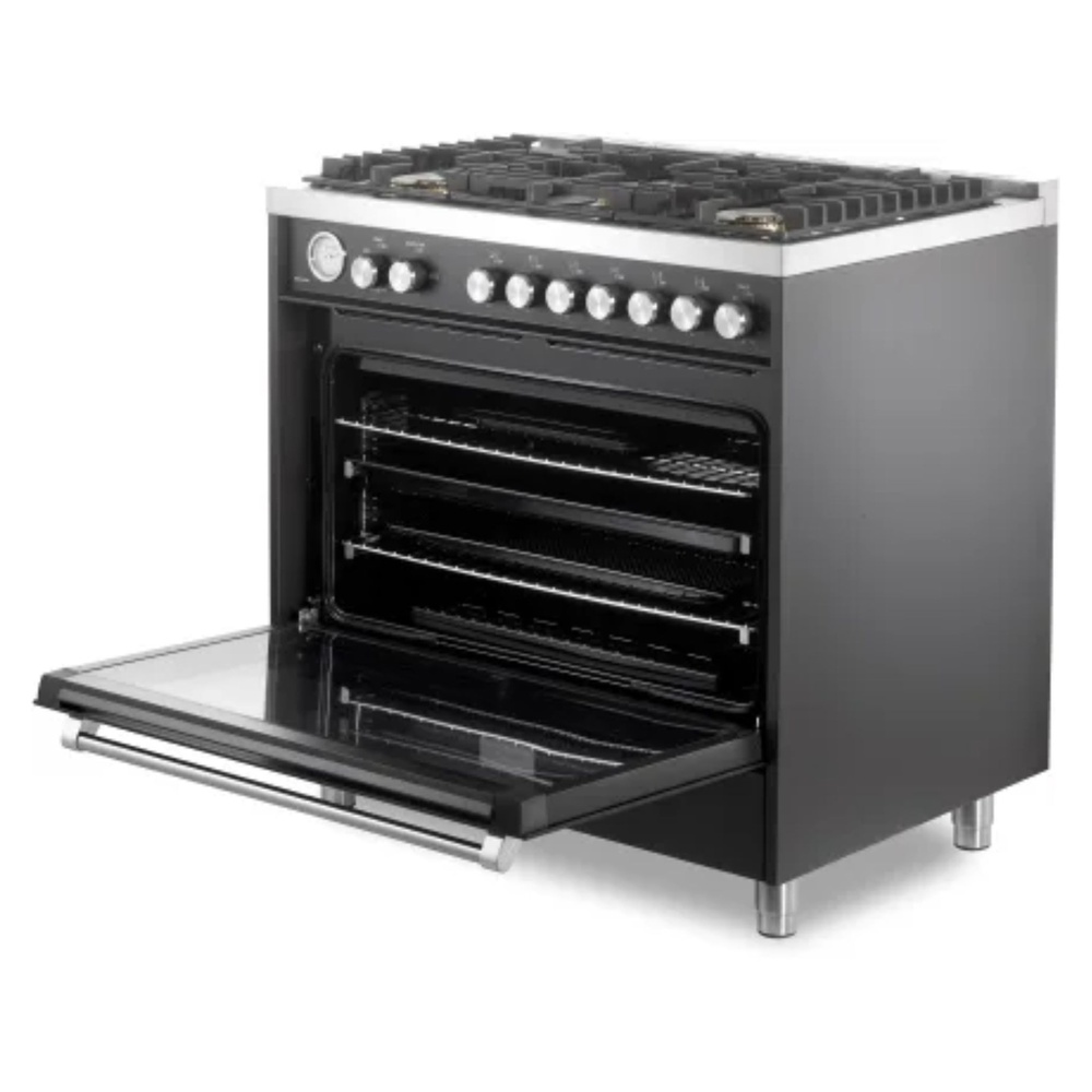 36 inch Ultima Collection Freestanding Gas Range with 5 Sealed SABAF Brass Burners, 5 cu. ft. Oven Capacity, Temperature Gauge VUFSGG365E
