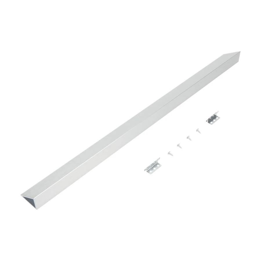 Slide-in Range Rear Filler Kit, Stainless Steel, with (1) triangular fill strip, (2) mounting brackets, and two screws W10113901A