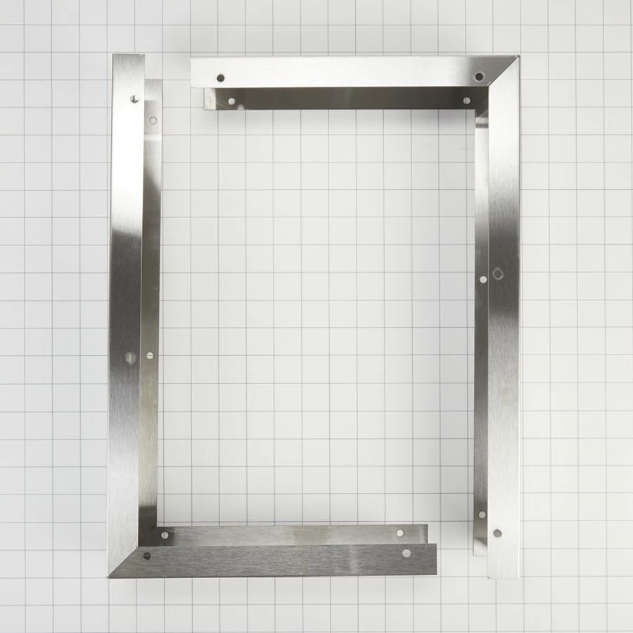 3" X 17 1/4" X 11" Over-The-Range Microwave Trim Kit with stainless steel trim pieces, mounting hardware, & instructions W10164745